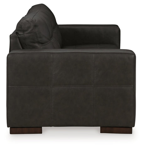 Luigi Thunder Leather Sofa angled front view