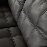 detail view of Luigi Thunder Leather Sofa furniture