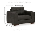side view of Luigi Thunder Sofa, Loveseat, Chair and Ottoman furniture