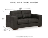 detail view of Luigi Thunder Sofa, Loveseat, Chair and Ottoman furniture