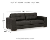main view of Luigi Thunder Sofa, Loveseat, Chair and Ottoman furniture