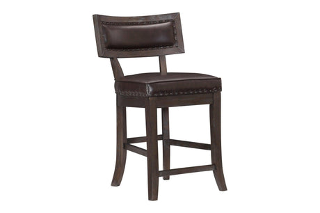 Angle view highlighting solid wood frame of Oxton Espresso dining chair