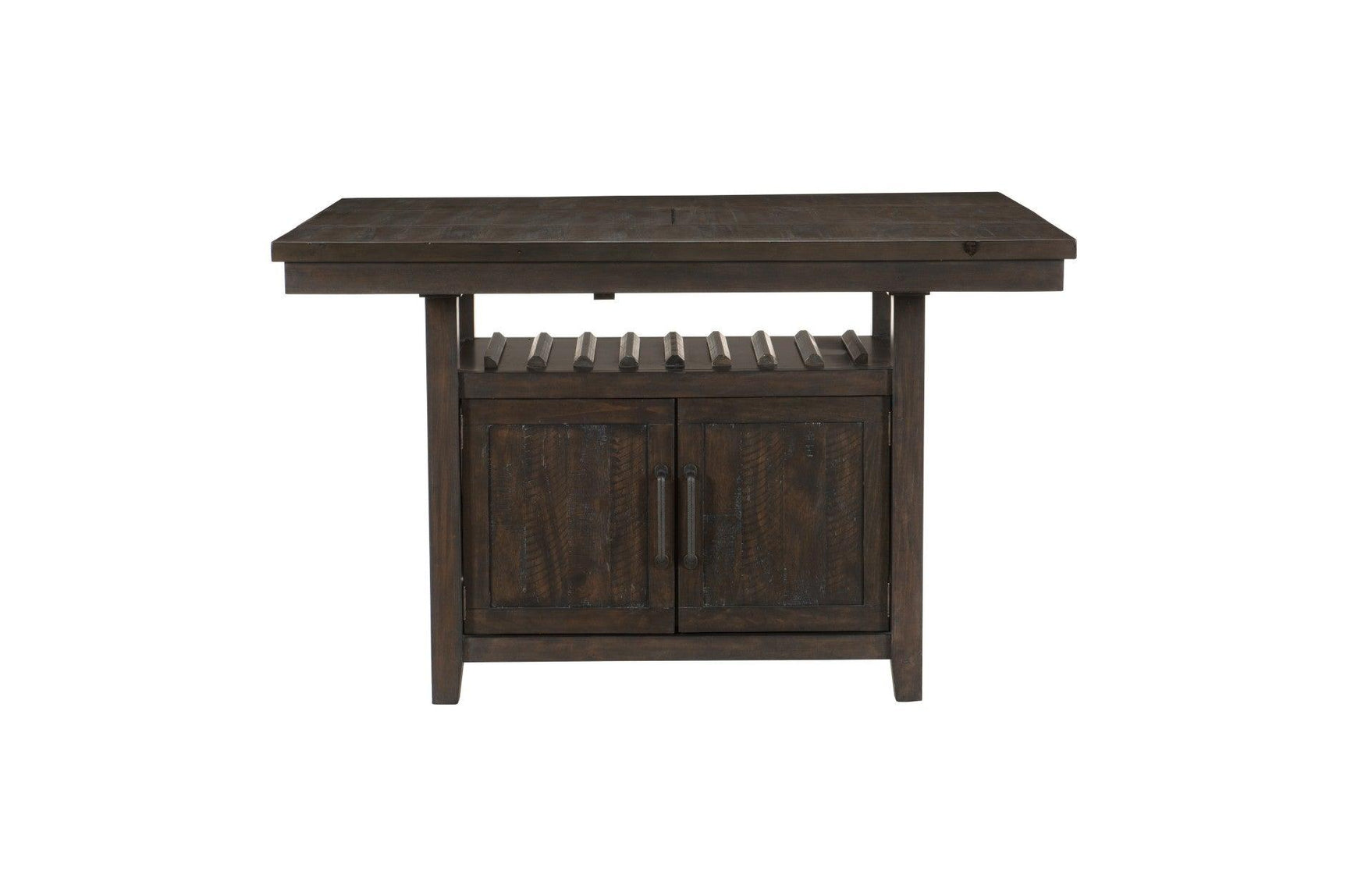 Side view of Oxton Espresso counter height dining set