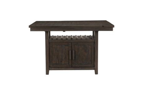 Side view of Oxton Espresso counter height dining set