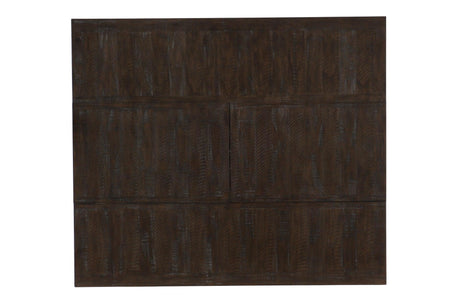 Top view of Oxton Espresso counter height dining table
