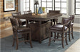 Main view of Oxton Espresso faux leather counter height dining set