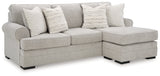 Eastonbridge Shadow sofa chaise, chair, and ottoman set in Shadow fabric
