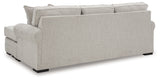 Eastonbridge Shadow sofa chaise, chair, and ottoman set in Shadow fabric