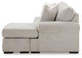Eastonbridge Shadow sofa chaise, chair, and ottoman set in Shadow fabric