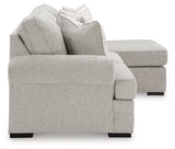Eastonbridge Shadow sofa chaise, chair, and ottoman set in Shadow fabric