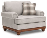 Clearbrooke Oversized Chair sandstone chenille fabric front angle