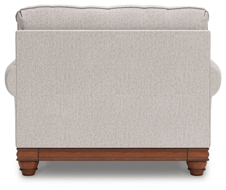 Clearbrooke Chair sandstone chenille fabric back view