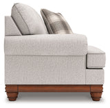Clearbrooke Oversized Chair side profile in sandstone chenille