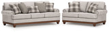 side view of Clearbrooke Sandstone Sofa and Loveseat furniture