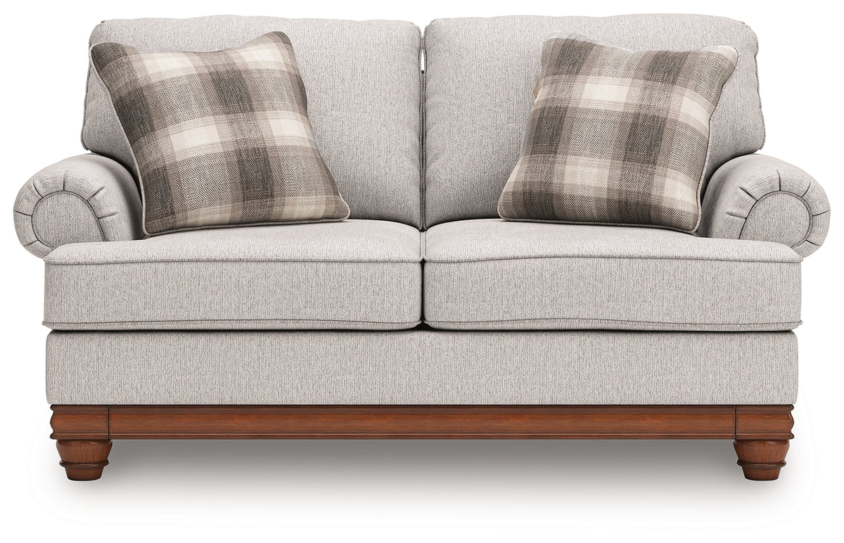detail view of Clearbrooke Sandstone Sofa and Loveseat furniture