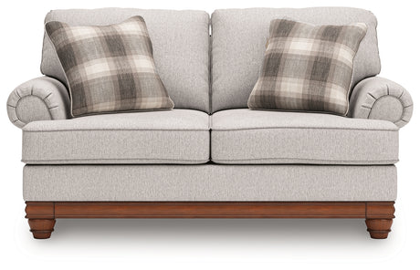 detail view of Clearbrooke Sandstone Sofa and Loveseat furniture