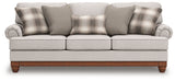 Clearbrooke sandstone chenille sofa head-on view