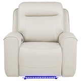 Rojas Dual Power Recliner with Cupholder Storage and LED Lighting Greige — product image 4