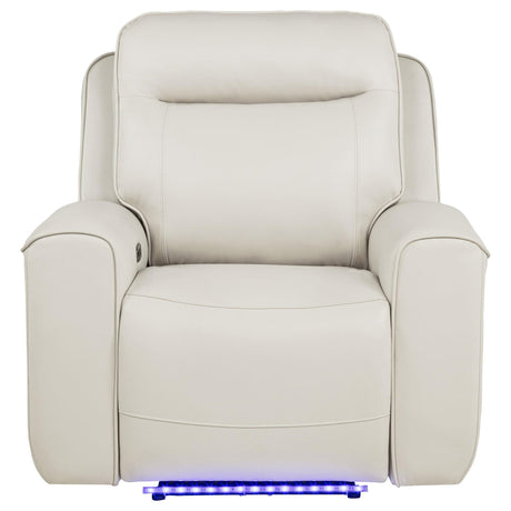 Rojas Dual Power Recliner with Cupholder Storage and LED Lighting Greige — product image 4