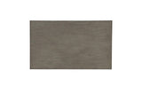 Top view of Holders Gray Faux Leather Dining Room Set table