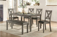 Main view of Holders Gray Faux Leather Dining Room Set dining furniture