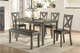 Main view of Holders Gray Faux Leather Dining Room Set dining furniture