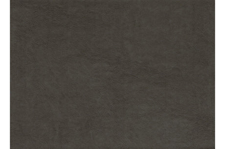 Fabric and finish swatches for Holders Gray Faux Leather Dining Set