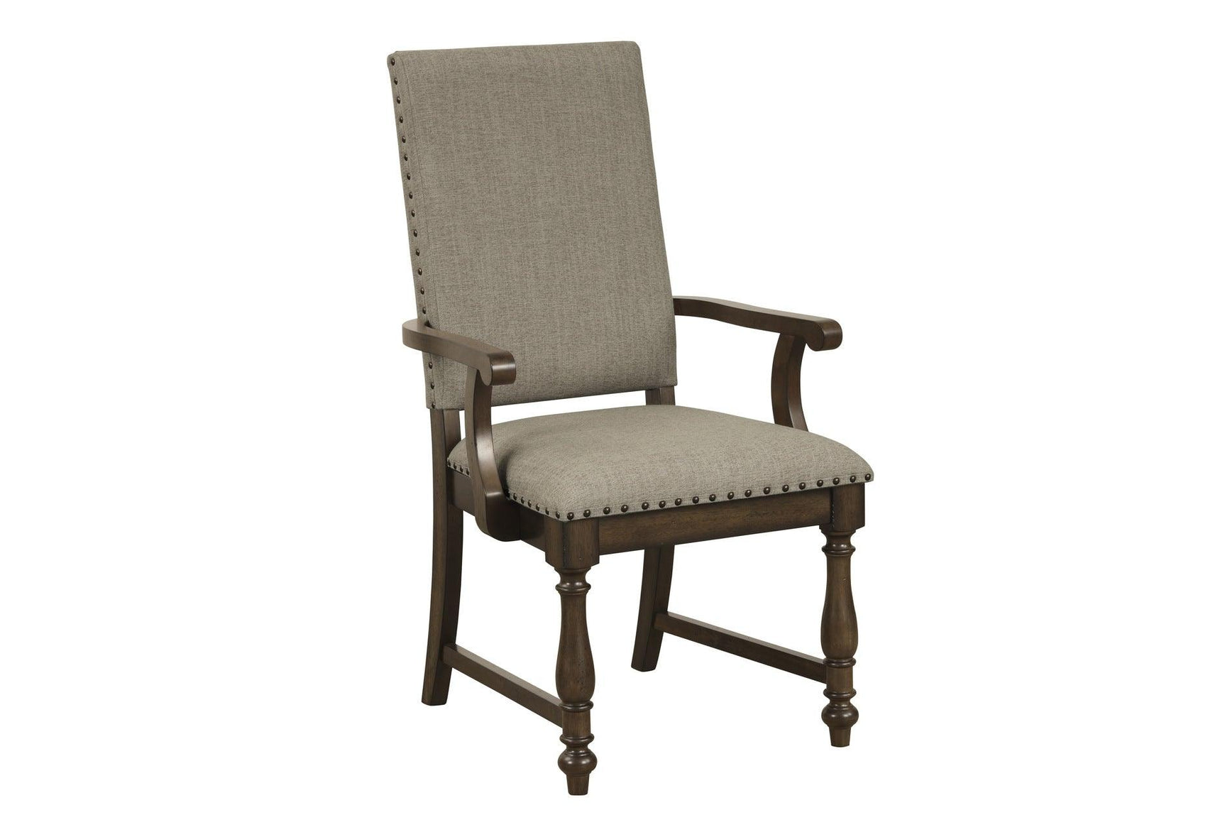 Side angle showing arm chair design