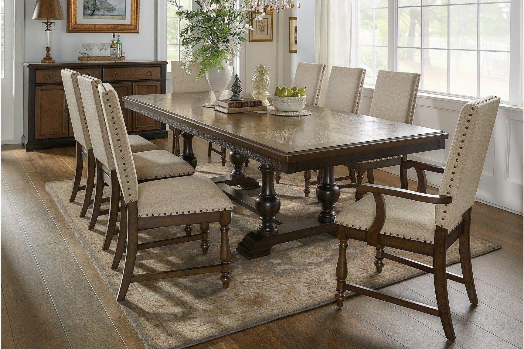 Room view of Stonington Beige Dining Room Set