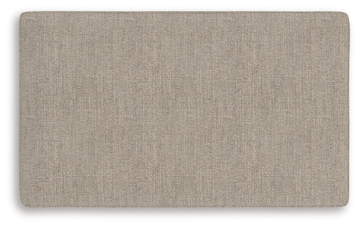 Sararose Heather chenille ottoman top view
