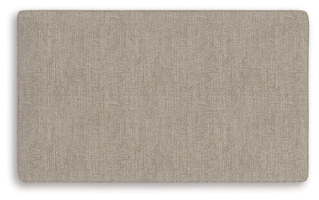 Sararose Heather chenille ottoman top view