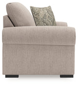 Sararose Heather chenille oversized chair side view