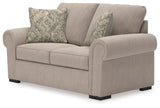 Sararose Heather chenille loveseat alternate angle