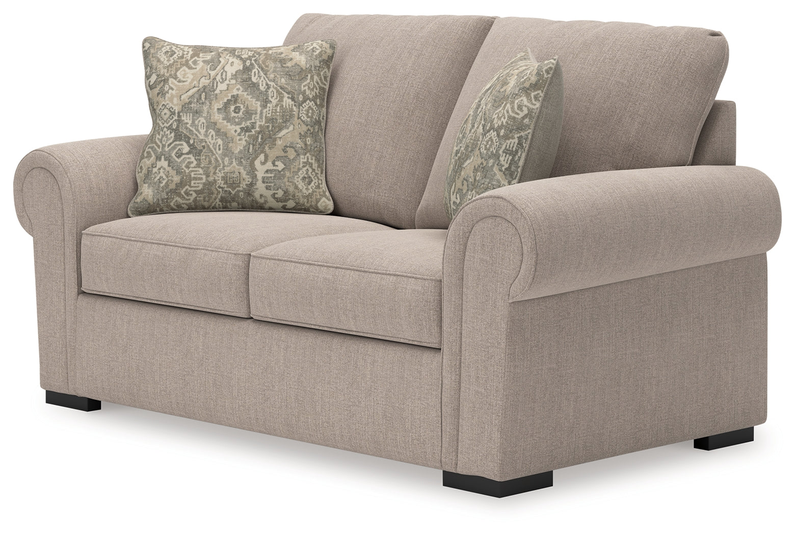 Sararose Heather chenille loveseat alternate angle