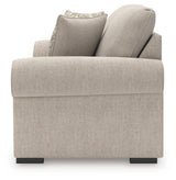 Sararose Heather chenille loveseat side alternate view