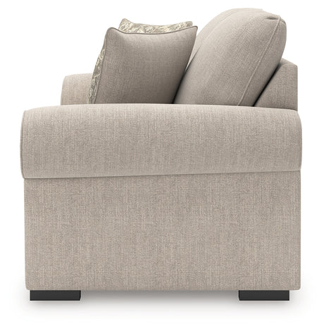 Sararose Heather chenille loveseat side alternate view
