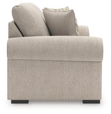 Sararose Heather chenille loveseat side view
