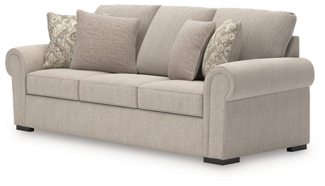Side view of Sararose Heather Chenille Sofa