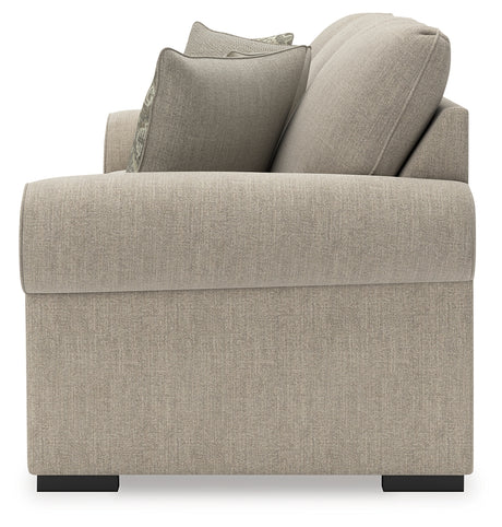 Alternate side view of Sararose Heather Chenille Sofa