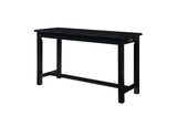 close-up detail of Connected Black Fabric Counter Height Dining Table USB port