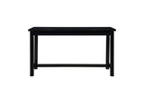 side view of Connected Black Fabric Counter Height Dining Set