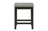 Front view of fabric upholstered chair