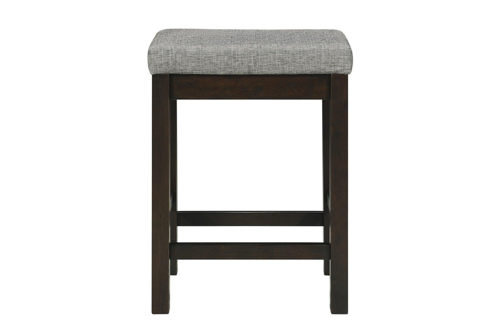 Front view of fabric upholstered chair