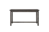 Detail of gray fabric upholstery on dining chair