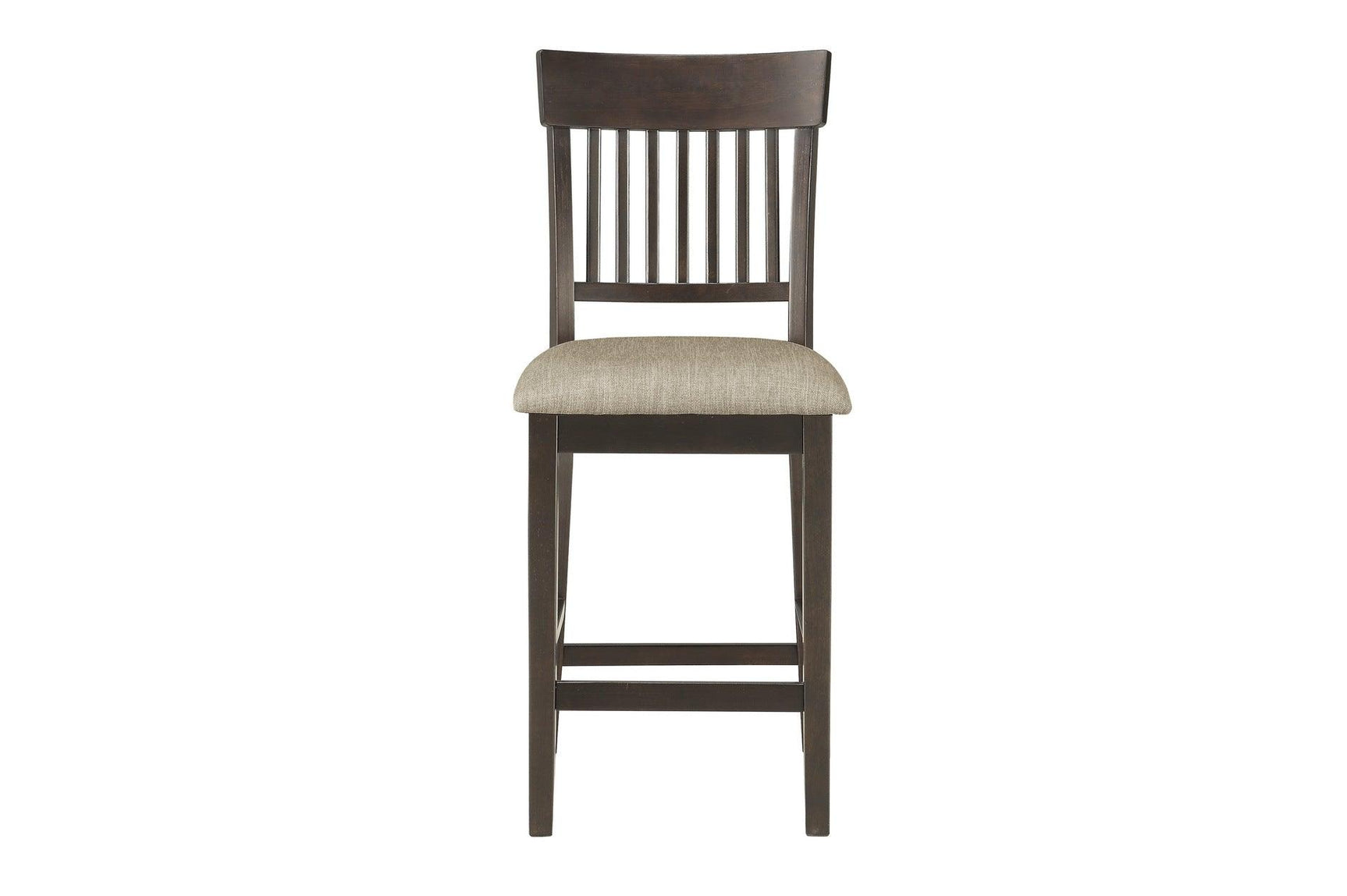 Front angle of Balin dining set with six side chairs