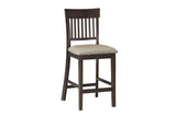 Side angle of Balin dining set with bench and chairs