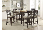 Top view of Balin brown rectangular counter height dining table