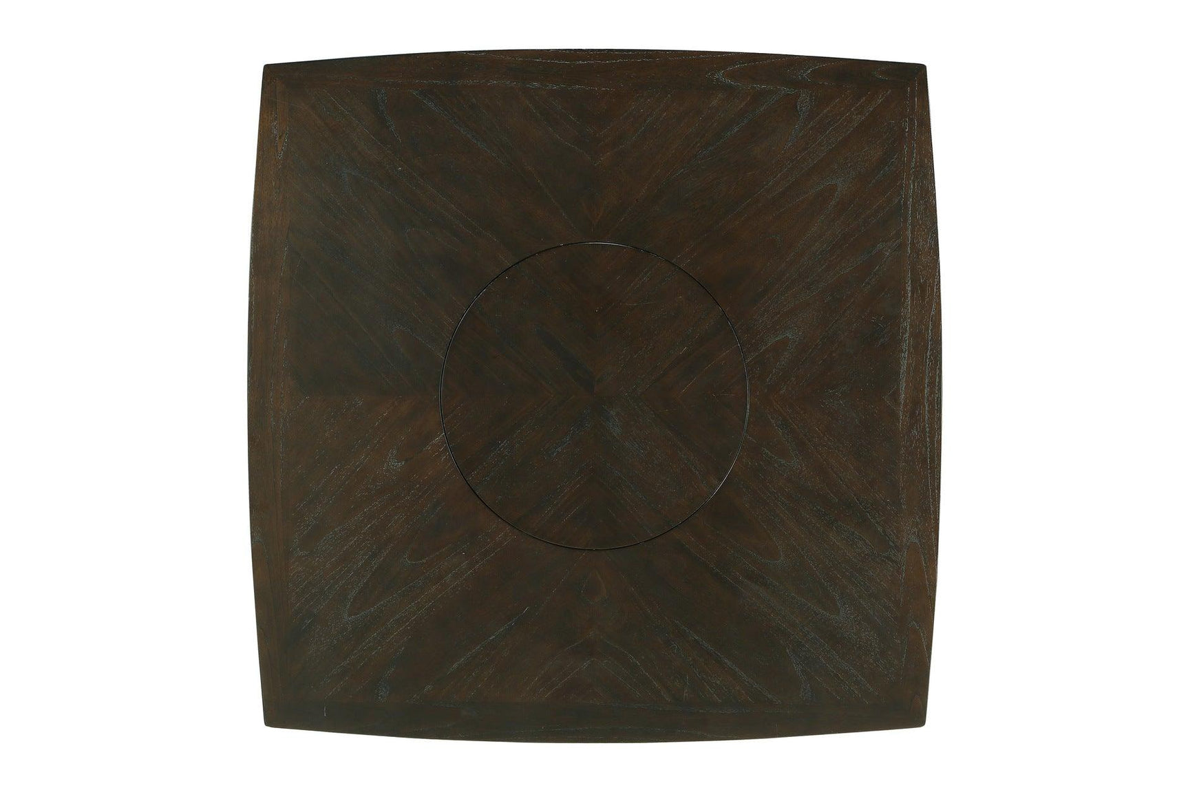 Detail view of woodgrain finish on Balin rectangular table