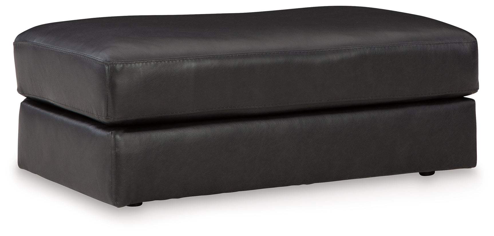 Front angle of Amiata Onyx sofa, loveseat, chair, and ottoman
