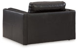 Amiata Onyx Leather Oversized Chair
